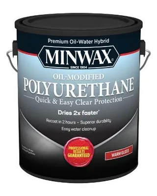 Produktbild von Minwax Water-Based Oil-Modified Polyurethane 946ml CLEAR GLOSS Transparenter Wasserlack für Holz – Dauerhafter Schutz, Innen