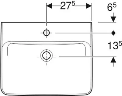 Produktbild von Geberit 501633008 Renova Plan Waschtisch, 55x44cm