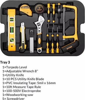 Produktbild von Famanu Werkzeugkoffer 258-teilig - Handwerkzeug - Toolbox - Rollkoffer