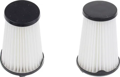 Two vacuum cleaner filters shown against a white background.