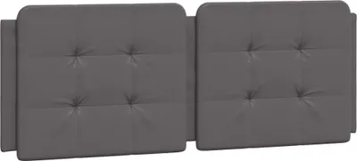 Image de vidaXL Coussin de tête de lit "Zadar" Gris 120 cm Similicuir