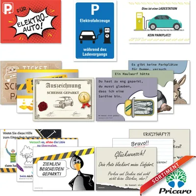 Produktbild von PRICARO Scheisse geparkt Flyer "Pinguin", A6, 50 Stück