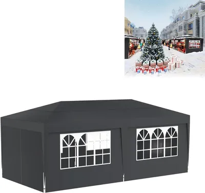 Produktbild von Faltbarer Partyzelt - Faltbares Zelt - Gartenpavillon - Überdachung - Pavillon - Wasserdicht, 210D Oxford-Material