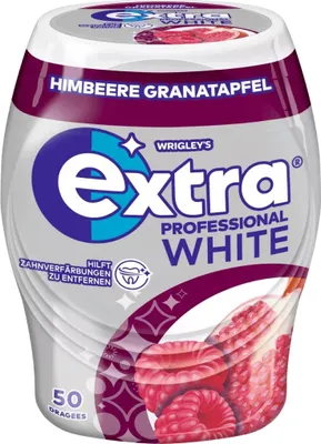 Obrázek produktu pro Extra® 452034 Extra® PROFESSIONAL WHITE HIMBEERE GRANATAPFEL Kaugummis 50 Dragees