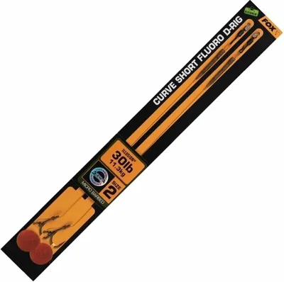 Produktbild von Fox Fishing Edges Curve Short Fluoro D-Rig Illusion # 2 Silver Angelhake