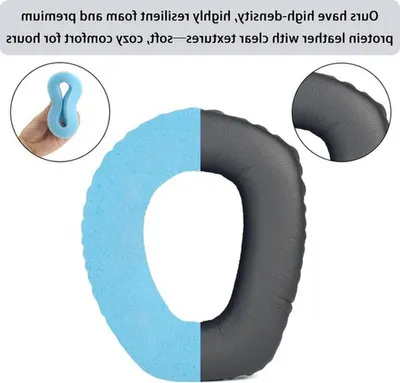 Ersatz-Ohrpolster für Sennheiser RS 165/175/185/195 Kopfhörer, hochwertiges Kunstleder, schwarz, bequeme Passform und