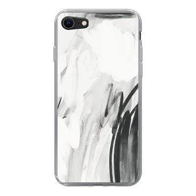 Produktbild von MuchoWow® Handyhülle Schutzhülle Hülle für iPhone 8 Kunst - Schwarz - Weiß - Abstrakt Silikon Softcase Handy Hülle - Schutzhaube