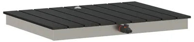 Image de vidaXL Douche de jardin, bois composite (WPC) et acier inoxydable 201, anthracite