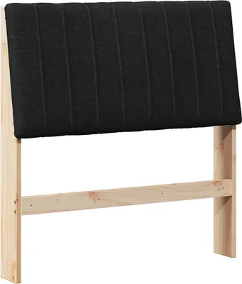 Produktbild von vidaXL Gepolstertes Kopfteil Schwarz 90 cm Massives Kiefernholz