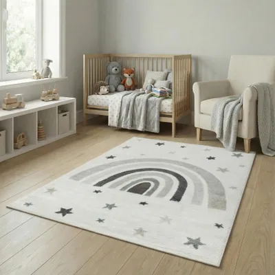 Obrázek produktu pro Dětský koberec DOTS s motivem duhy, rozměry 120 x 170 cm