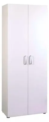 Immagine prodotto di Armadio 2 Ante 5 Ripiani 69,4x36x181 cm in Truciolare Nobilitato Bianco