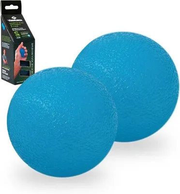 Produktbild von Gripkräftetrainingssatz blauw gelbe Handdruckbälle 2er Set