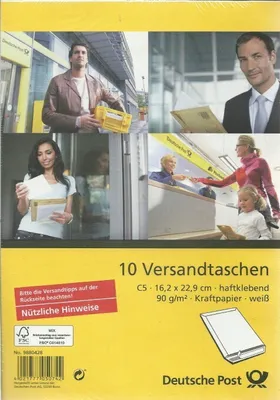Produktbild von Deutsche Post - 10 Versandtaschen - C5 weiß haftklebend ohne Fenster