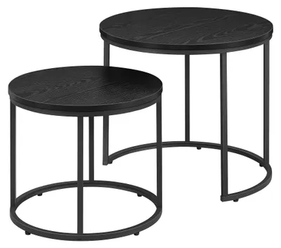 Image de Table Basse - Leobert - Noir/Pieds Noirs - Lot De 2