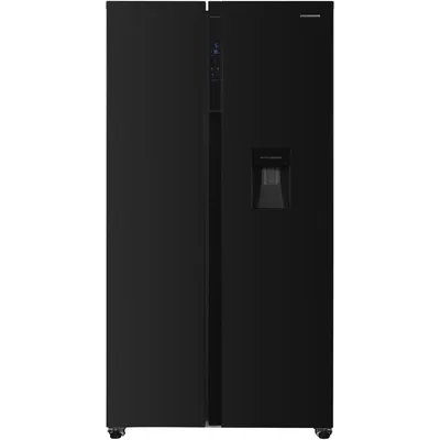 Produktbild von Heinner HSBS-H439NFBKWDE++, Freistehend, Amerikanische Tür, Schwarz, 2 Tür(en), Berührung, LED
