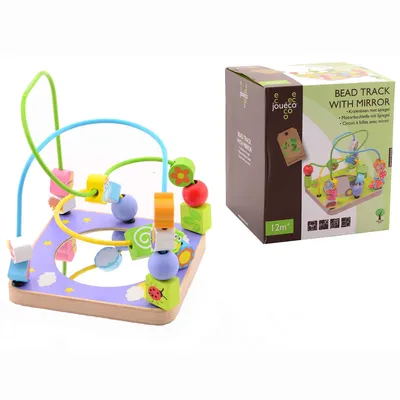 Produktbild von Jouéco Holz-Kugelbahn mit Spiegel - pädagogisches Spielzeug multicolor