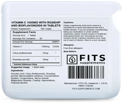 Obrázek produktu pro Vitamin C 1000 mg s šípkem a bioflavonoidy, 90 tablet