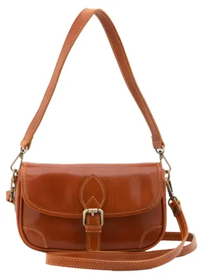 Image de Sac bandoulière en cuir véritable, avec bandoulière amovible, fabriqué en Italie
