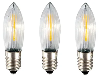 Produktbild von LED-Filament-Riffelkerzen 8V 3er Bl. innen