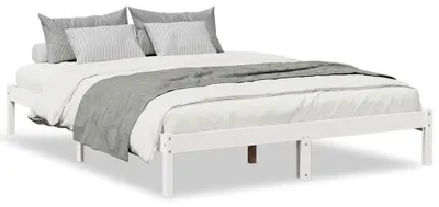 Produktbild von vidaXL Massivholzbett Extra Lang ohne Matratze Weiß 140x220 Kieferholz