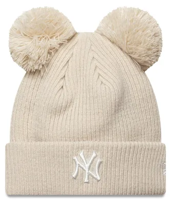 Produktbild von New York Yankees Mütze, doppelter Bommel, Damen, unifarben, New Era, beige
