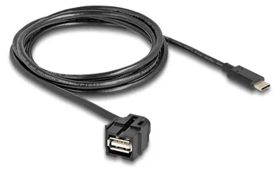 Obrázok produktu pre DeLOCK 88057, 1,5 m, USB A, USB C, USB 2.0, Čierna