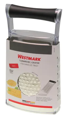 Obrázok produktu pre Westmark Trio, Hranaté strúhadlo, Čierna, Priehľadná, Plast, Nerezová oceľ, 65 mm, 130 mm, 235 mm