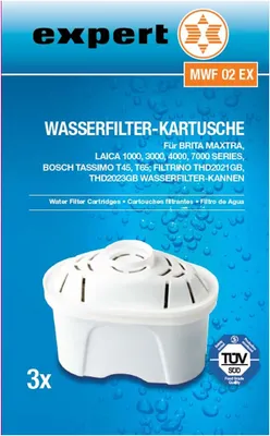 Produktbild von Expert MWF 02 EX, Wasserfilter, Weiß, 150 l, 3 Stück(e)