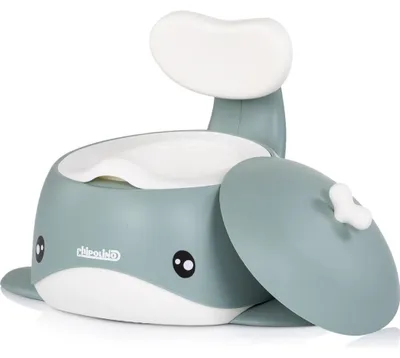 Image de Pot Chipolino « Baleine » avec cuvette, couvercle et dossier, pour l'apprentissage de la propreté, 15 kg, vert