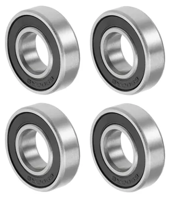 Kugellager 10x22x6 mm, Kohlenstoffstahl, 4 Stück, doppelt abgedichtet