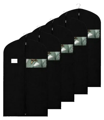 Immagine prodotto di Set di 6 sacchi per abiti, dimensioni 100 x 60 cm, traspiranti, colore nero