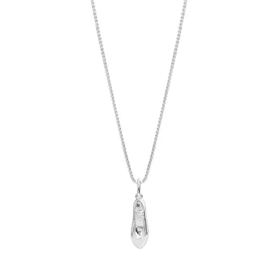 Produktbild von V Anhänger mit Kette 925/- Sterling Silber 42+3cm weiß Zirkonia weiß 358241059