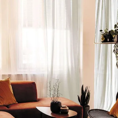 Immagine prodotto di tenda 100% cotone - Bianco - 105x250 cm