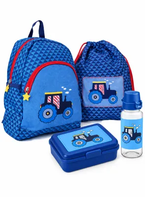 Produktbild von TRAKTOR Rucksack Set 4-teilig Die Spiegelburg "wenn ich mal groß bin..." Rucksack mit Brustgurt für Kinder ab 2 Jahren