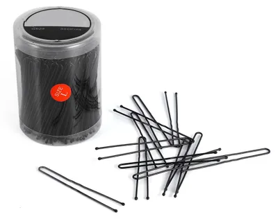 Immagine prodotto di 300 fermagli per capelli neri alla moda, a forma di U, con clip, accessori per parrucchiere e styling, strumenti (neri, taglia L)