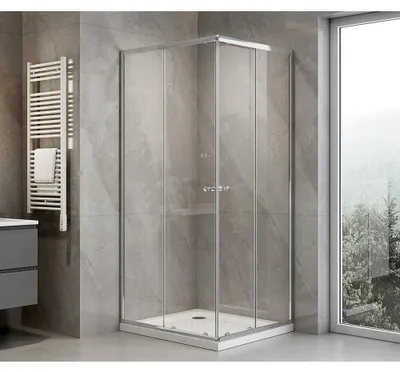 Immagine prodotto di AGGA cabina doccia rettangolare 900x800mm, vetro trasparente
