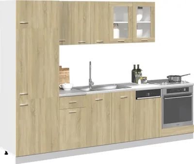 Produktbild von vidaXL 8-tlg. Küchenschrank-Set Lyon Sonoma-Eiche Holzwerkstoff