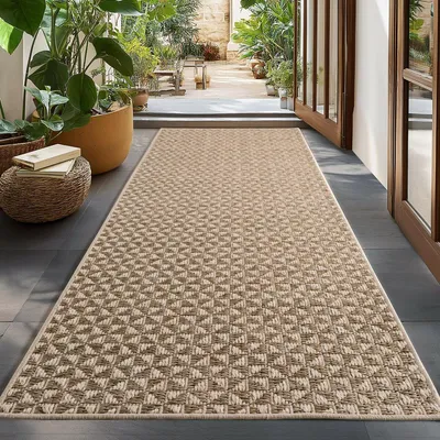 Image de Ayyildiz | Tapis d'extérieur IBIZA - 280 cm x 370 cm - Beige - Résistant aux intempéries - Design moderne
