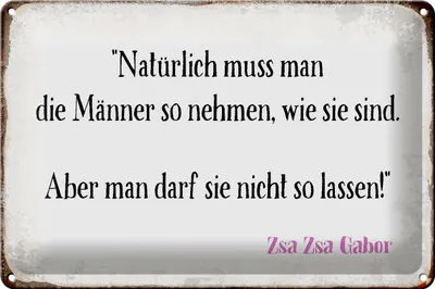 Produktbild von Blechschild Spruch 30x20cm Männer so nehmen wie sie sind