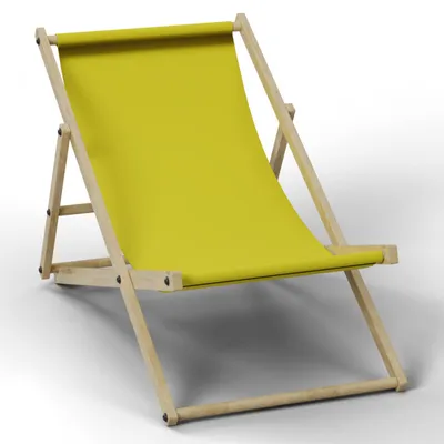 Produktbild von Liegestuhl Gelb Liege Stuhl Strand Strandliege Sonnenliege Gartenliege Klappstuhl Lounge Chill 4 Stück