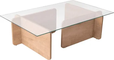 Produktbild von CALICOSY -  Couchtisch mit Tischplatte aus gehärtetem Glas L105 cm - FLAVIO
