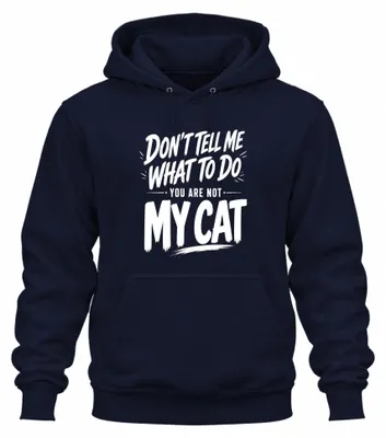Productafbeelding van "Vertel me niet wat ik moet doen" - Sarcasme hoodie, marineblauw, maat XL