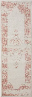 Produktbild von benuta Vintage Teppich Wohnzimmer Sia Creme/Rosa 80x240 cm Wohnzimmerteppich Schlafzimmer weich orientalisch