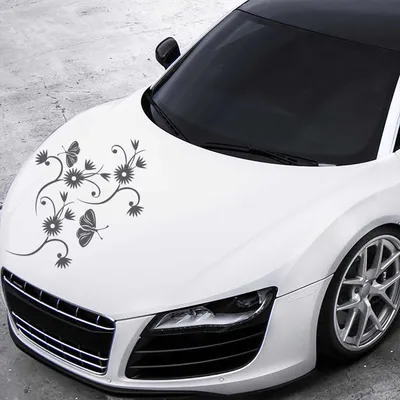 Produktbild von Aufkleber - Autoaufkleber "Blumenranke Tina" 60cm x 60cm dunkelgrau - Tuning Carystyling Heckscheibe Auto