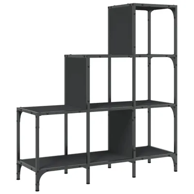 Produktbild von Bücherregal Schwarz 92x30x102 cm Holzwerkstoff und Metall