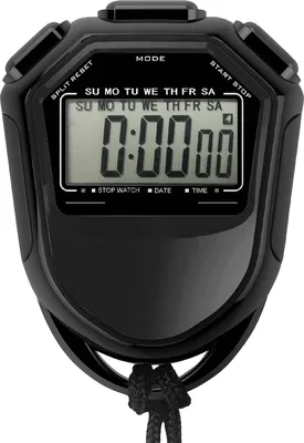 Produktbild von Wasserdichte Stoppuhr Digital Handheld LCD Timer Chronograph Sportzaehler mit Riemen zum Schwimmen Laufen Fussballtraining