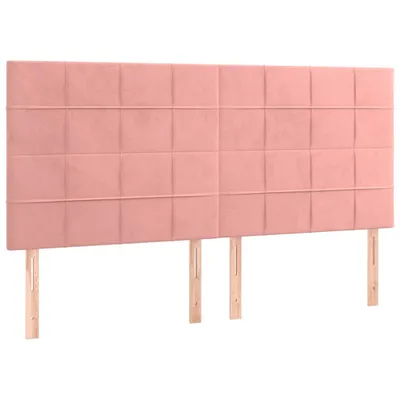 Produktbild von Kopfteil Rosa 160 x 5 x 118/128 cm Samt