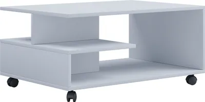 Image de Table basse en bois simple | Rouleaux souples | Dimensions env. H. 41 x W. 80 x D. 50 cm | Table basse enroulable - Stango L