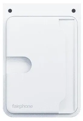 Image de Porte-cartes Fairphone v1, blanc, plastique, Fairphone, Compatible uniquement avec le Fairphone (6e génération), avec ou sans autres accessoires. Non compatible lorsque..., 73,1 mm