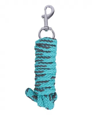 Produktbild von Anbindestrick QHP 2 m mit Karabiner graue Akzente 12 Farben ARBO-INOX® Farbe - türkis